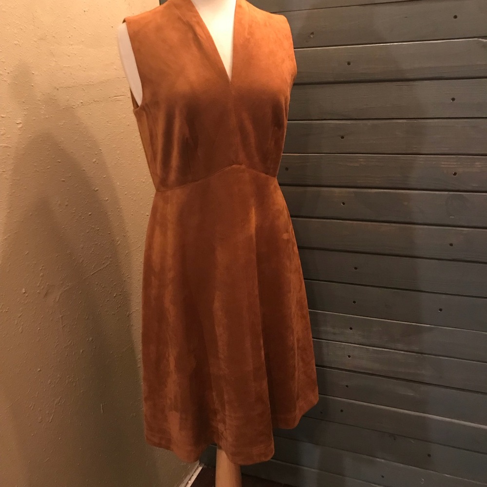 Alex Marie camel suede dress.